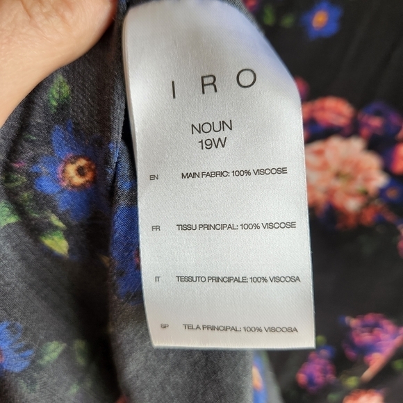 IRO Noun Floral Smock Top Size S/M - Picture 7 of 8